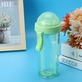 thumbnail image 2 of Botella de Agua NikouMX 600ml con Pajitas Verde Rosa, 2 of 8