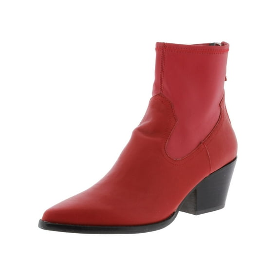 Dolce Vita Womens Shanta Leather Ankle Booties Red 9 Medium (B,M)