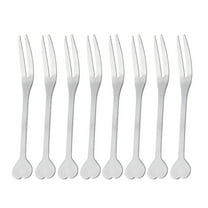 TAILTOSS Dessert Forks Stainless Steel Heart Shaped Handle 20Pcs Everyday Use 4.3*0.6in