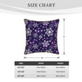 thumbnail image 4 of Xecao Christmas Purple Snowflakes Print Soft Velvet Decorative Throw Pillow Covers, Square Cushion Cases for Bed, Sofa, Living Room, Car, and Indoor Outdoor Use-16"x16", 4 of 8