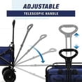 thumbnail image 3 of XL Collapsible Foldable Wagon, Beach Cart Large Capacity, Heavy Duty Folding Wagon Portable, Collapsible Wagon for Sports, Shopping, Camping, 35.5" x 22.25" x 30.75", 3 of 7