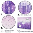 thumbnail image 3 of Designart "Purple Haze Urban Layering I" Skyscrapers Floater Framed Canvas Prints, 3 of 5
