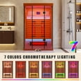 thumbnail image 5 of MEISSALIVVE Full Spectrum Infrared Sauna，1-2 Person Home Sauna，Red Cedar Indoor Sauna with Resonance Speaker, Panoramic Tempered Glass Door, 5 of 10