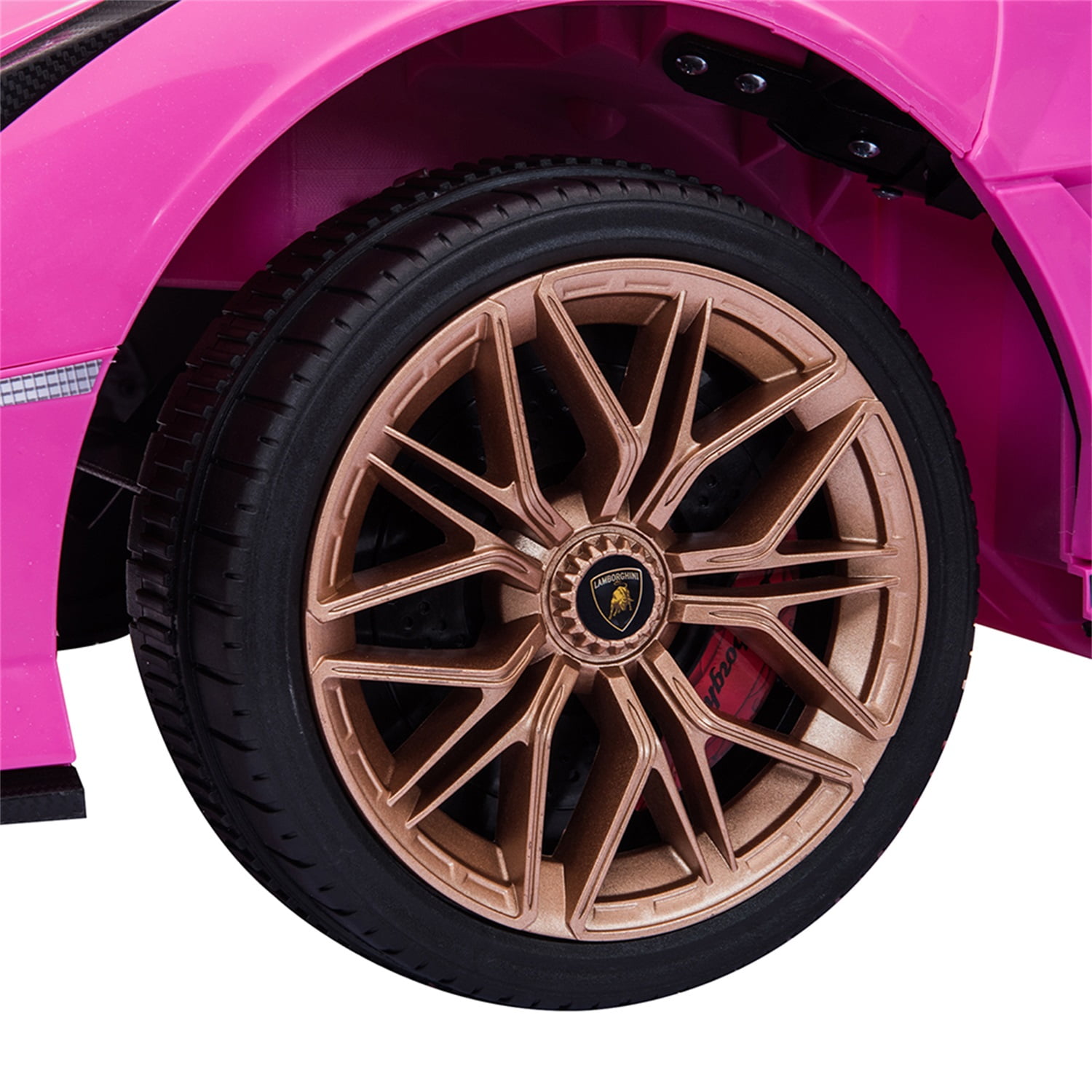 CIPACHO Kids Electric Ride On 12V Licensed Lamborghini SIAN Battery Powered Sports Car Toy with 2 Speeds, Parent Control, Sound System, Pink