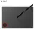thumbnail image 2 of Bosto T608 8x6 Inch Drawing Tablet 5080 LPI Battery-Free Pen Black, 2 of 6