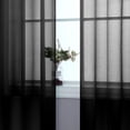 thumbnail image 3 of Black Sheer Drapes 84 Inches Long for Living Room Kit of 2 Panel Pair Ring Grommet Window Drape Panel Pair for Bedroom 52x84 Inch Length, 3 of 7