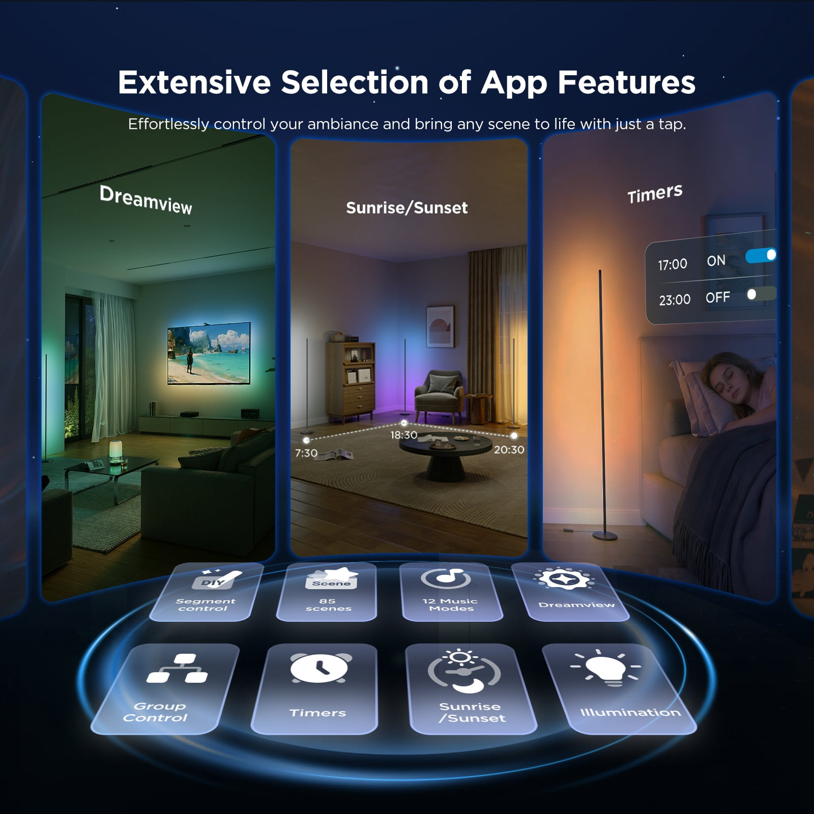 Govee Smart RGBICW Floor Lamp