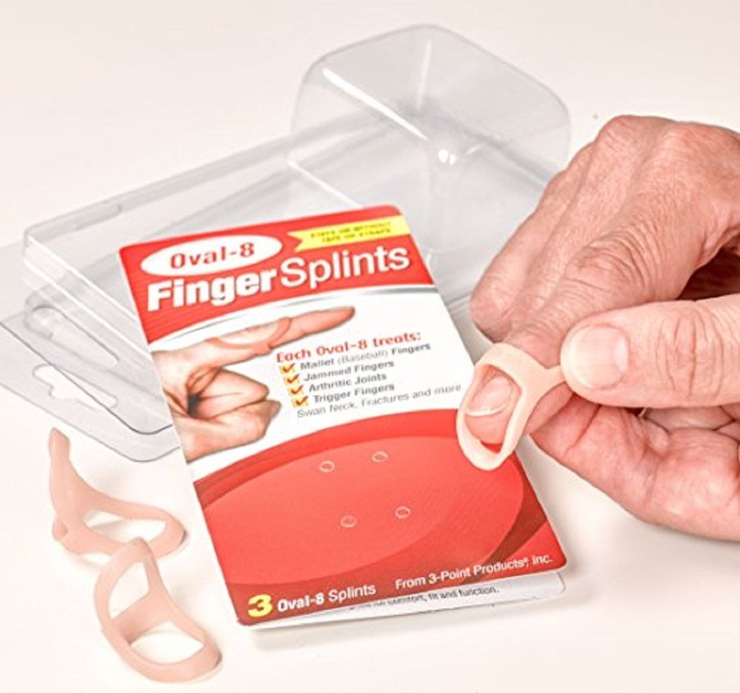 3 Point Products Oval8 Finger Splint Graduated Set Sizes 2, 3, 4