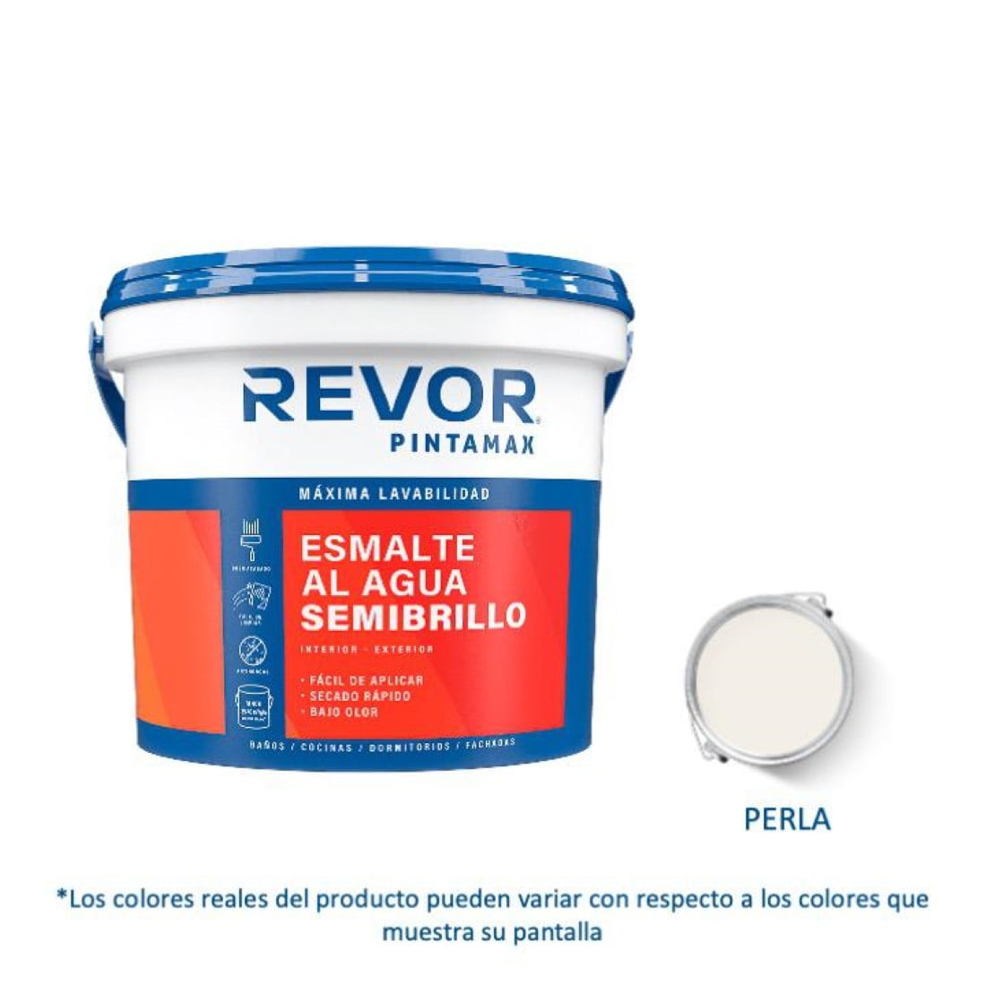 Esmalte Al Agua Semibrillo Pintamax 1 Gl (3.78Lt) Perla