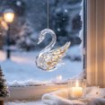 thumbnail image 4 of Lypsnake Clear Acrylic Sequins Transparent Swan Shape Reflective Animal Figurine Christmas Ornaments, 4 of 6