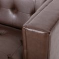 thumbnail image 6 of Noble House McCardell 3 Seater Sofa, Dark Brown and Espresso Faux Leather, 6 of 9