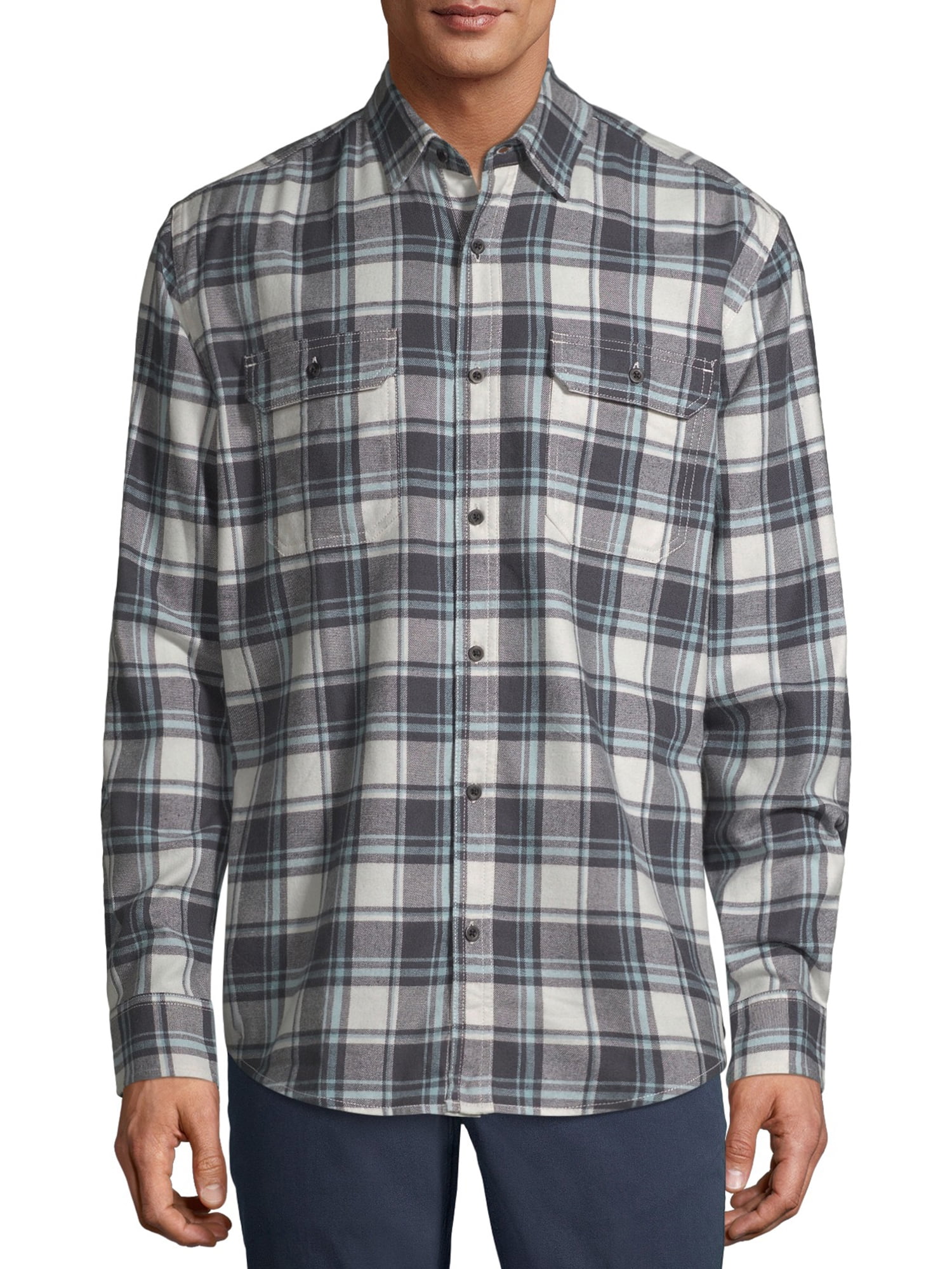 george men's and big men's super soft flannel shirt