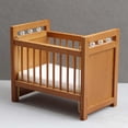 thumbnail image 3 of Cama de Bebé en Miniatura para 1/12 con Adorno de Cojines para Niñas Pequeñas, 3 of 7