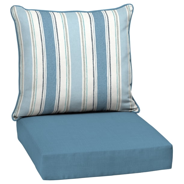 Arden Selections Outdoor Deep Seating Cushion Set 24 x 24, French Blue