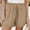 Khaki, variant on Aloohaidyvio Pants for Women,Women'S Fashion Solid Color Casual Wide Leg Loose High Waist Lace-Up Shorts Pants
