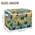 thumbnail image 5 of Yayeee Collapsible Cube Storage Bin with Lid Fabric Closet Decorative Basket with Handles, Floral Black Cats Pattern, 5 of 7