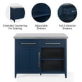thumbnail image 3 of Crosley Furniture Silvia Stainless Steel Top Kitchen Island in Navy, 3 of 9