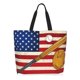 thumbnail image 1 of Disketp American Flag And Baseball Bolsa Tote Estampada para Mujer, Bolso de Hombro y de Mano para Compras y Viajes, 1 of 8