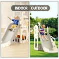 thumbnail image 6 of KORIMEFA 6-in-1 Toddler Slide for Toddler Age 1-3,Kids Climber Slider for Indoor Outdoor Playground with Basketball Hoop,Storage and Telescope,L Shaped Slide for Toddler Climber Playset, 6 of 14