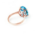 thumbnail image 3 of Galaxy Gold 14k High Polished Solid Rose Gold Ring 8 Carat Natural Oval Blue Topaz (6.0), 3 of 5