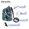 thumbnail image 4 of Honeii Different Cats Christmas Print Canvas College Laptop Backpack, Durable Rucksack Travel Notebook Bag School Backpack Book Bag for Men Women-Medium, 4 of 7
