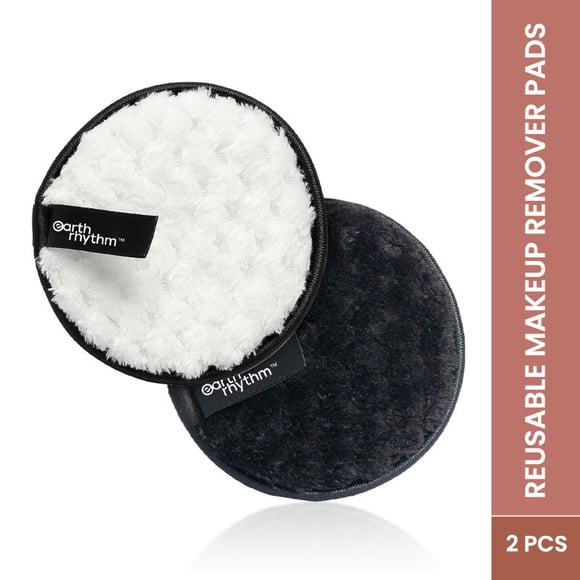 Earth Rhythm Reusable Makeup Remover & Cleansing Pads For Women (2 Pcs)