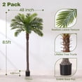 thumbnail image 5 of 8.5FT Artificial Coconut Palm Tree (Set of 2), UV Realistic Faux Sago Palm Plants for Indoor & Outdoor, Large Tropical Fake Trees for Home Office Garden Patio Poolside Decor, 5 of 7