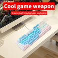 thumbnail image 3 of mecánico de tamaño completo para juegos, USB con cable retroiluminado , a prueba de salpicaduras, Perfecto para juegos Azul + blanco Yotijar teclado mecánico, 3 of 6
