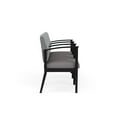 thumbnail image 2 of Amherst Steel Reception 3 Seat Tandem Seating / Black Steel / Gray / Gray, 2 of 3