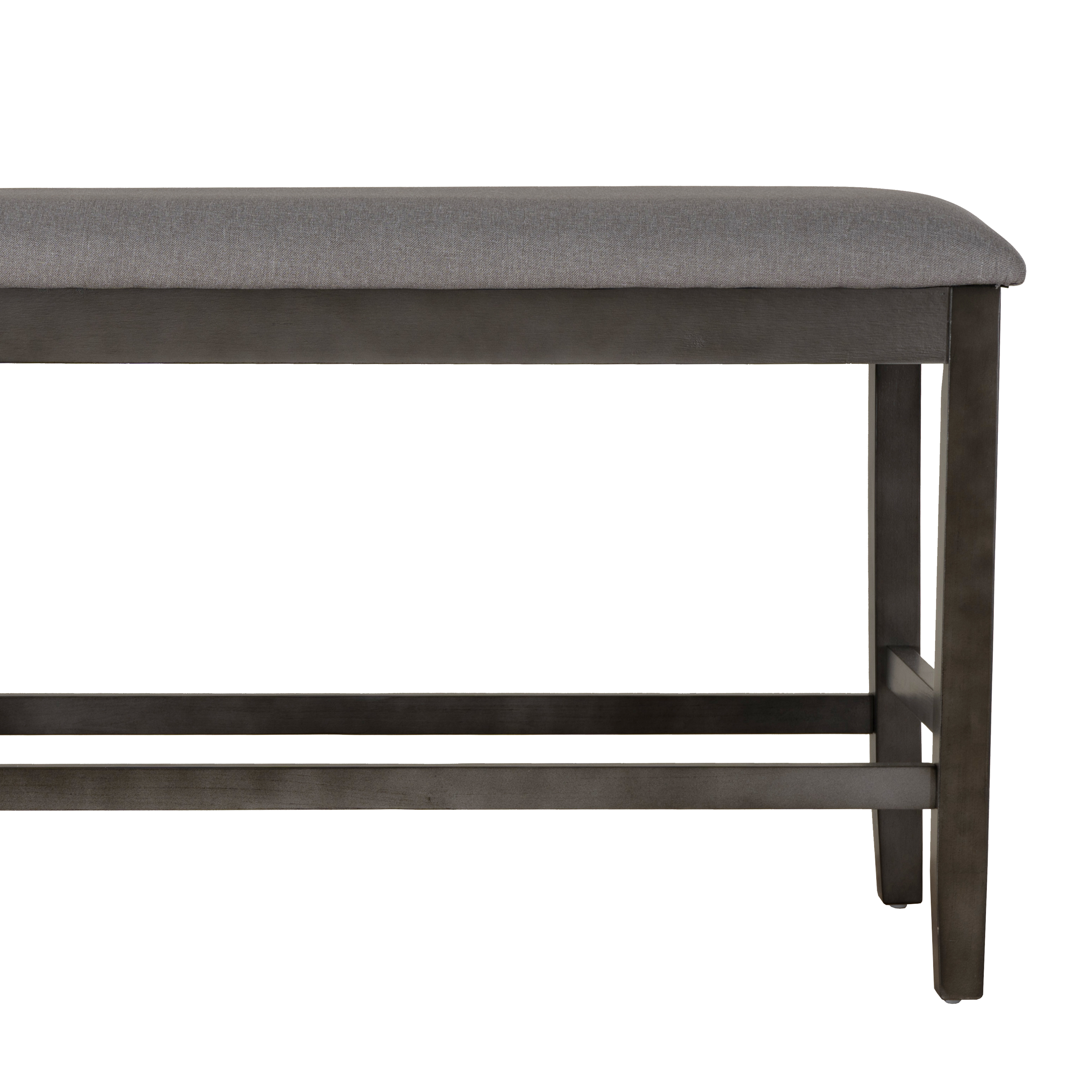 Powell Thewlis 25" Backless Farmhouse Counter Height Bench, Gray