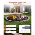thumbnail image 2 of VEVOR Faux Stone Landscape Edging, 15.5 ft Kit, No Dig Garden Edging Border, Blocks for Lawn, Flower Beds, Yards, 4 Pack Each Section Has 6 Bricks 46.46"L x 3.74"W x 2.24"H, 12 Spikes & End Cap, Gray, 2 of 9