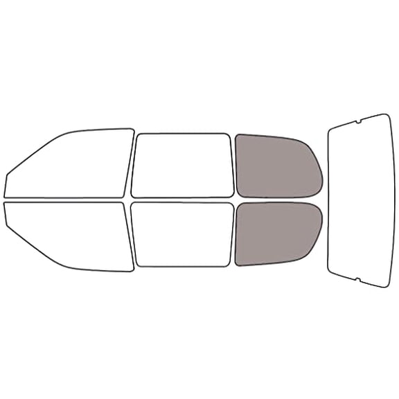 Rvinyl Window Tint Kit Compatible with Nissan Quest 1993-1998 - Cargo - 50%