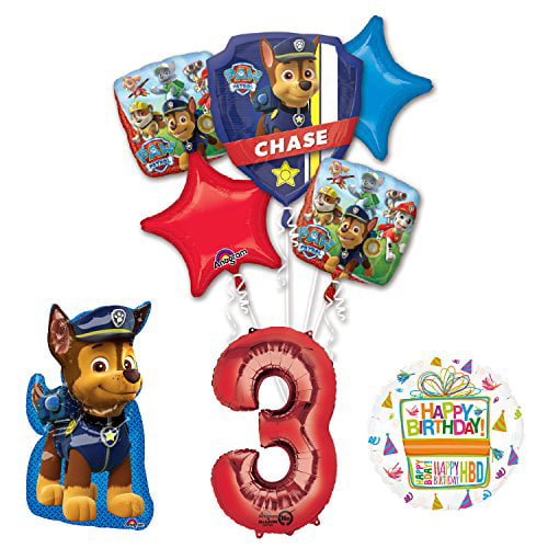 Sygeplejeskole Placeret høj The Ultimate Paw Patrol 3rd Birthday Party Supplies and Balloon Decorations  - Walmart.com