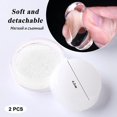 thumbnail image 2 of 2 Pcs Tampon à Ongles en Silicone Transparent Style Français pour Nail Art, 2 of 5