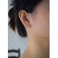 thumbnail image 3 of Pendientes de aro Spike Huggie, pendientes geométricos pequeños de plata de ley chapada en oro de 14 quilates para mujer Plata -, 3 of 5