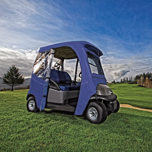 Classic Accessories Fairway Short Roof 2-Person FadeSafe Club Car Precedent Golf Cart Enclosure.