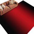 thumbnail image 2 of Gradient Red Black Washable Living Room Rugs 5'x8', Modern Abstract Minimalist Red Ocean Beach Low Pile Throw Large Area Rug Non-Slip Sturdy Edge Binding Carpet for Living Room Kitchen Office, 2 of 9