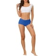 thumbnail image 2 of NOMADIC NOOK Women's Boyshorts Underwear Unlined Invisible Mid Waist Stretch Solid Panties 2 Packs, 2 of 4