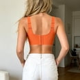 thumbnail image 4 of BaoFuBaoMei Womens Cotton Bras Plus Size Ribbed Wireless Bra Adjustable Strap Seamless Brassiere Supportive Workout Bralette, 4 of 5