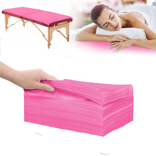 Sábanas desechables para mesa de masaje SZHZTEL, 50 unidades, color rosa