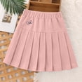 thumbnail image 4 of Girls Athletic Skirts Solid Pleated Tennis Skort with Shorts High Waist School Uniform Skirts, 4 of 5