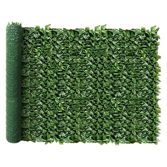 6'x14' 1 PC Artificial Laurel Leaf Cover Faux Leaves Hedge Fence Screen Greenery Wall Decoration for Outdoor Balcony Backyard Garden Patio