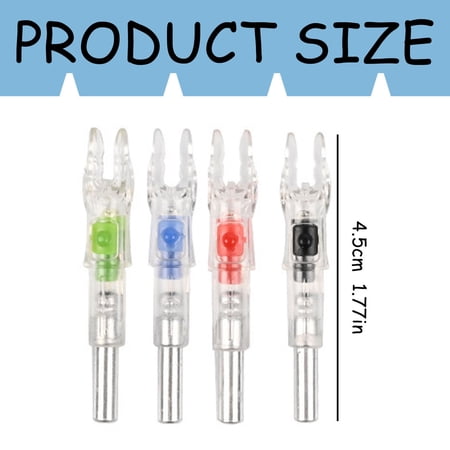 Green LED Lighted Arrow Nocks 3-Piece Set for Archery Equipment