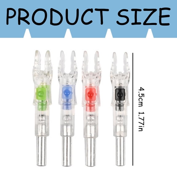 Green LED Lighted Arrow Nocks 3-Piece Set for Archery Equipment