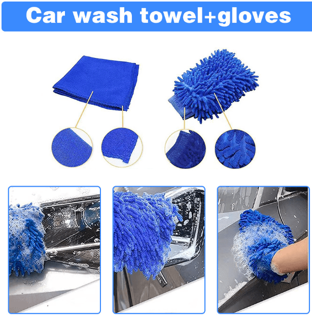 Car Detailing Brush Set, Car Detailing Kit, Car Detailing Brushes, Car Cleaning Kit, Car Windshield Cleaning Tool, Professional Car Care kit - Car Wash Brush kit for Interior Exterior Wheels(x)