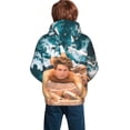 thumbnail image 2 of Ben Azelart Stay Wild Hoodies Pullover For Boys Girls 3d Printed Hooded Sweatshirt Long Sleeves Large, 2 of 7