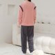 thumbnail image 4 of Gibobby camisón para mujer Terciopelo Coral grueso hombres sueltos mujeres Color cuello Rojoondo manga caliente se puede usar fuera de la casa ropa (Rosa, M), 4 of 5