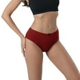thumbnail image 2 of WZXFASHION Culottes Femme Grande Taille Pur Coton Confortables Rehausse-Fesses Ventre Rouge TTG, 2 of 6