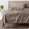 thumbnail image 1 of Bare Home Flannel Sheet Set - 100% Cotton - Deep Pocket - Twin XL, Taupe, 3-Pieces, 1 of 7