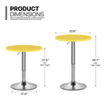 thumbnail image 2 of MoNiBloom Modern Round Bar Table, Height Adjustable Bar Table 27.5"-35.7", Pub Table with Top and Base for Living Room, Dining Room, Bistro, Yellow, 2 of 7
